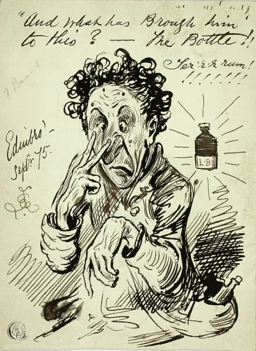 Framed Print : And What has Brought [sic] Him to This?-The Bottle!!, 1875. Creator: Frederick Barnard