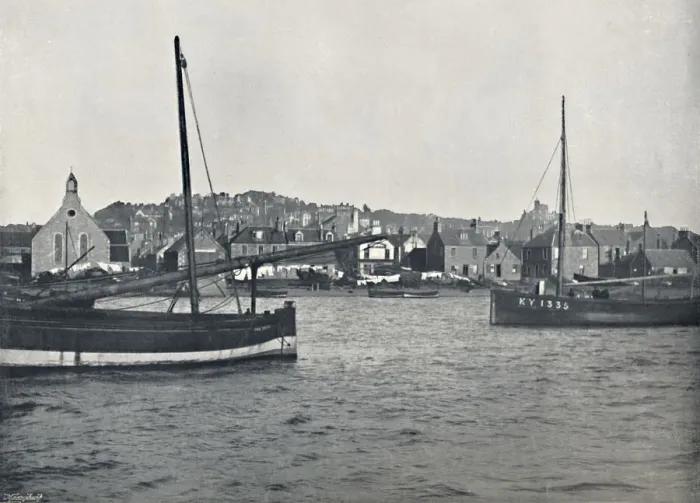 Framed Print : Broughty Ferry - View from the River, 1895 Framed Print : Broughty Ferry - View from the River, 1895