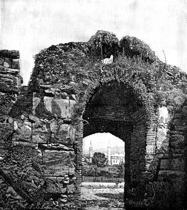 Framed Print : Broussa, in Asia Minor, the ancient Turkish capital: the Hissar Gate, 1890. Creator: Unknown Framed Print : Broussa, in Asia Minor, the ancient Turkish capital: the Hissar Gate, 1890. Creator: Unknown