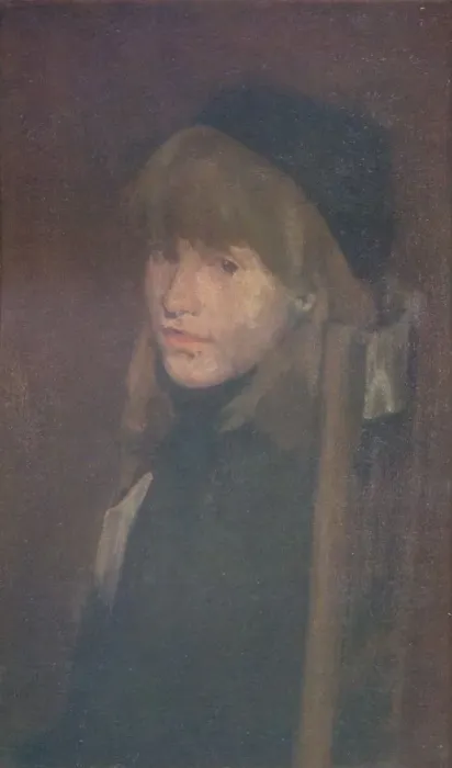 Framed Print : Brown and Gold, Lillie In Our Alley, 1896 (1904). Artist: James Abbott McNeill Whistler Framed Print : Brown and Gold, Lillie In Our Alley, 1896 (1904). Artist: James Abbott McNeill Whistler