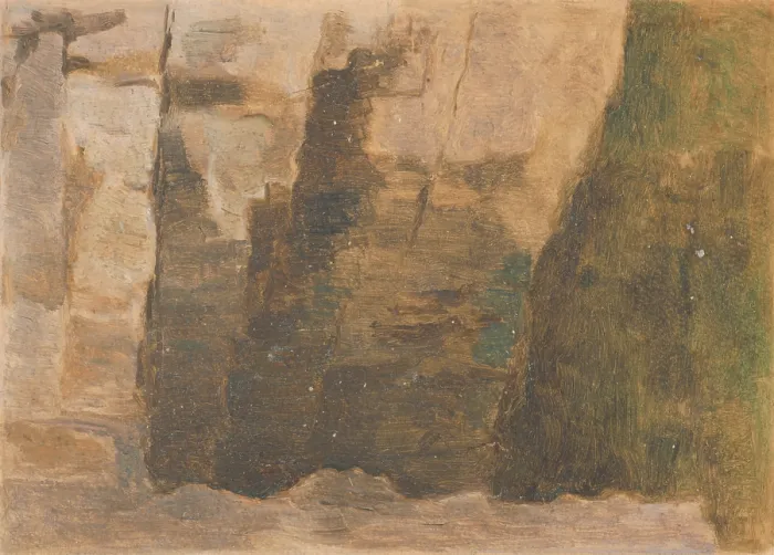 Framed Print : Brown rocks, early 20th century. Creator: Dezider Czolder Framed Print : Brown rocks, early 20th century. Creator: Dezider Czolder