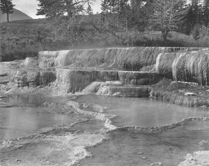 Framed Print : Brown Sulphur Springs, Yellowstone National Park, USA, c1900. Creator: Unknown Framed Print : Brown Sulphur Springs, Yellowstone National Park, USA, c1900. Creator: Unknown