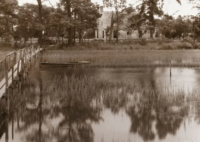 Framed Print : Brownsville marsh, Nassawadox, Northampton County, Virginia, between c1930 and 1939. Creator: Frances Benjamin Johnston Framed Print : Brownsville marsh, Nassawadox, Northampton County, Virginia, between c1930 and 1939. Creator: Frances Benjamin Johnston