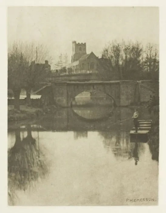 Framed Print : Broxbourne Church, 1880s. Creator: Peter Henry Emerson Framed Print : Broxbourne Church, 1880s. Creator: Peter Henry Emerson