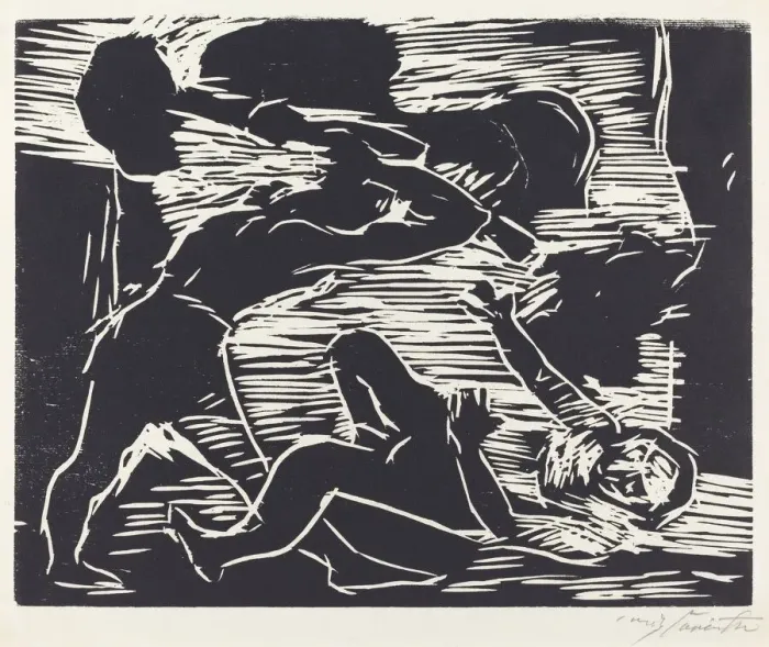 Framed Print : Brudermord (Cain and Abel), 1919. Creator: Lovis Corinth Framed Print : Brudermord (Cain and Abel), 1919. Creator: Lovis Corinth