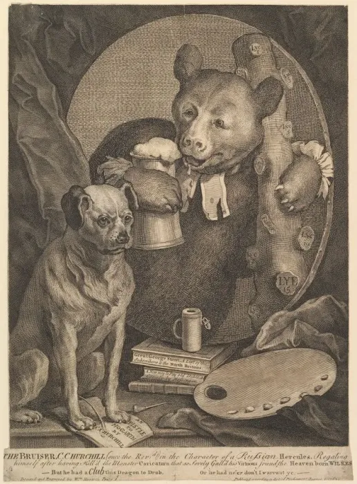 Framed Print : The Bruiser (Caricature of Charles Churchill), August 1, 1762. Creator: William Hogarth Framed Print : The Bruiser (Caricature of Charles Churchill), August 1, 1762. Creator: William Hogarth