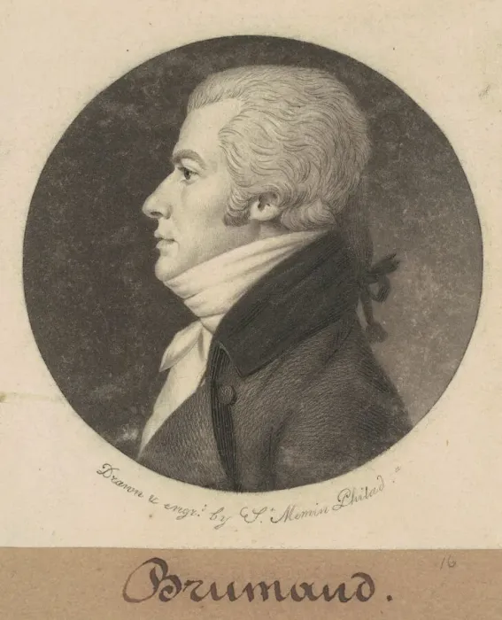 Framed Print : Brumaud, 1800. Creator: Charles Balthazar Julien Fevret de Saint-Memin Framed Print : Brumaud, 1800. Creator: Charles Balthazar Julien Fevret de Saint-Memin