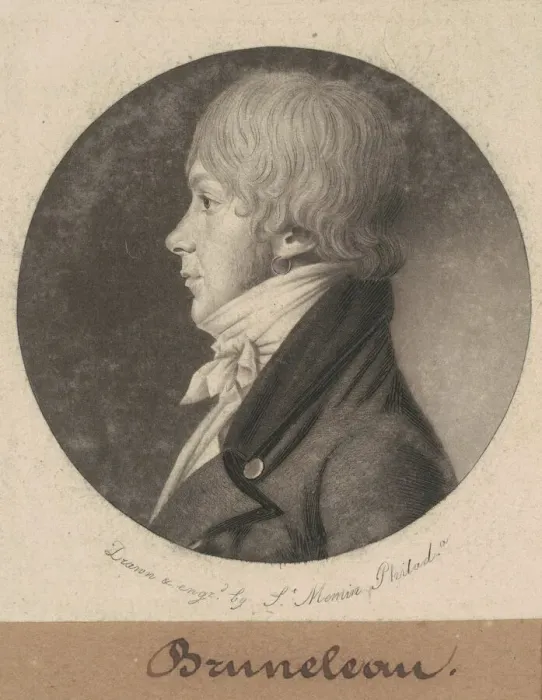 Framed Print : Bruneleau, 1801. Creator: Charles Balthazar Julien Fevret de Saint-Memin Framed Print : Bruneleau, 1801. Creator: Charles Balthazar Julien Fevret de Saint-Memin