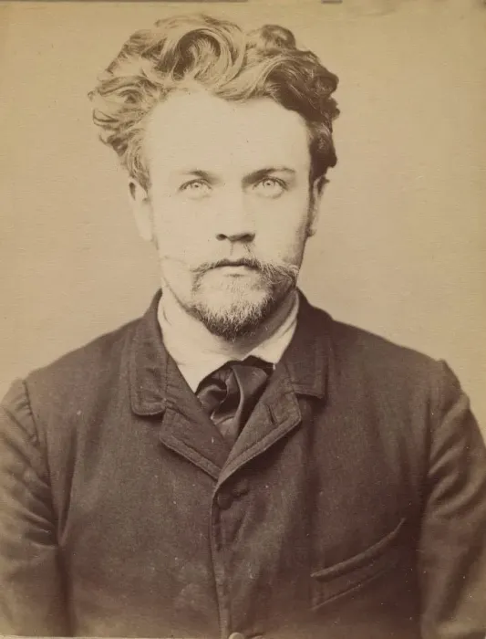 Framed Print : Brunet. Georges. 25 ans, ne a Paris. Menuisier. Anarchiste. 4  /  2  /  94. 1894