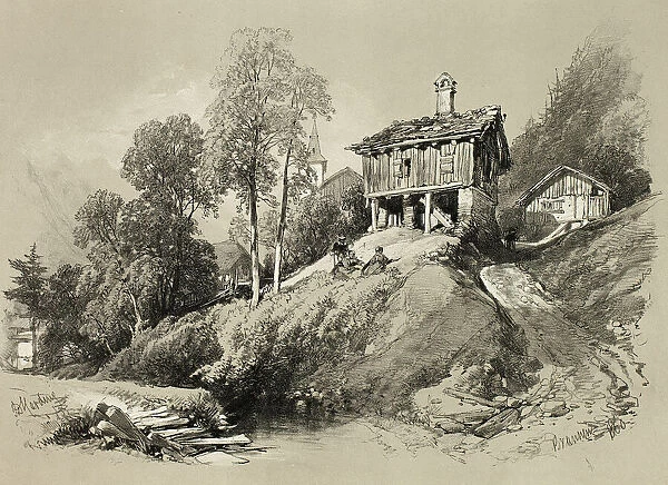Brunnen, from Picturesque Selections, 1860. Creator: James Duffield Harding