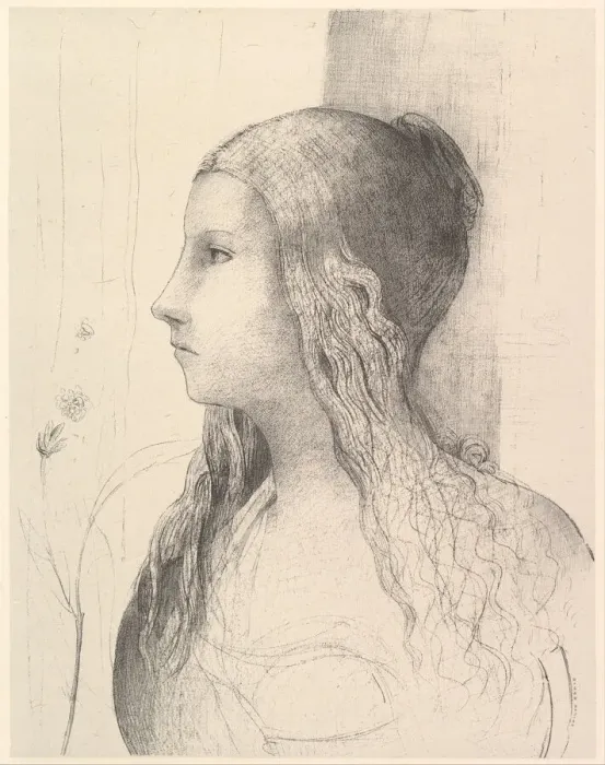 Framed Print : Brunnhilde (The Twilight of the Gods), 1894. Creator: Odilon Redon Framed Print : Brunnhilde (The Twilight of the Gods), 1894. Creator: Odilon Redon