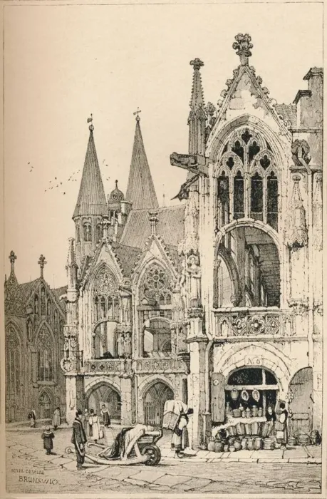 Framed Print : Brunswick, c1820 (1915). Artist: Samuel Prout