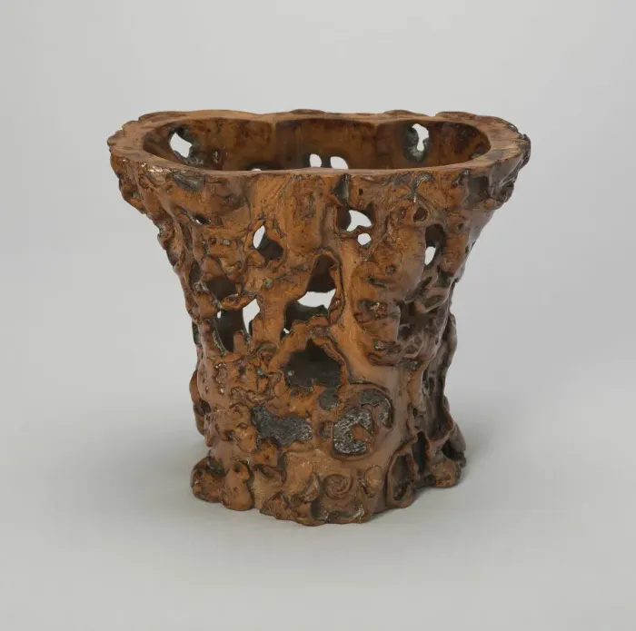Framed Print : Brushpot (bitong), Qing dynasty (1644-1911), 18th century. Creator: Unknown Framed Print : Brushpot (bitong), Qing dynasty (1644-1911), 18th century. Creator: Unknown