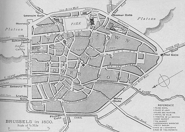 Brussels in 1830 - Plan, 1902
