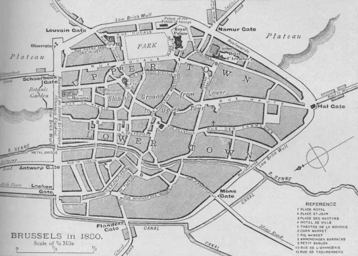 Framed Print : Brussels in 1830 - Plan, 1902 Framed Print : Brussels in 1830 - Plan, 1902