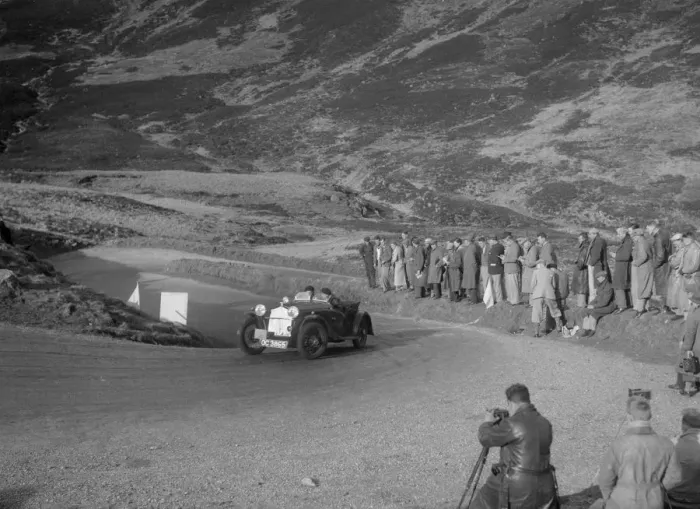 Framed Print : BSA McEvoy Special of Michael McEvoy at the RSAC Scottish Rally, Devils Elbow, Glenshee, 1934