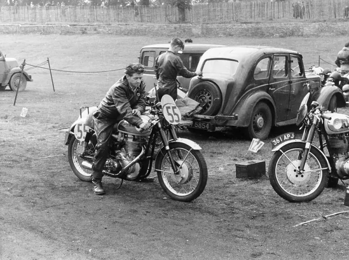 Framed Print : BSA motorbike, Crystal Palace, Sydenham, 1956 Framed Print : BSA motorbike, Crystal Palace, Sydenham, 1956