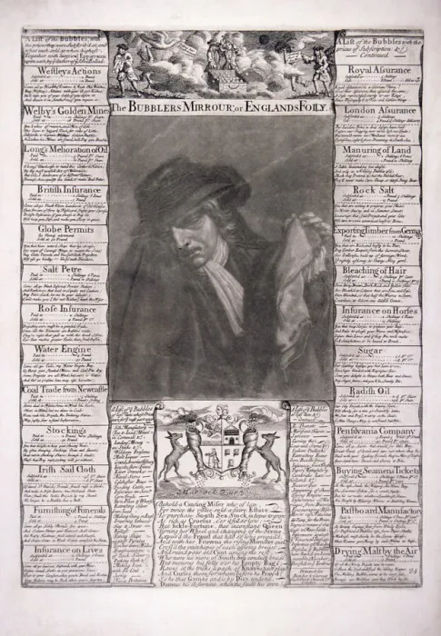 Framed Print : The Bubblers Mirrour, or Englands Folly, 1720 Framed Print : The Bubblers Mirrour, or Englands Folly, 1720