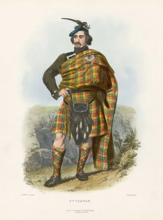 Framed Print : Buchanan, from The The Clans of the Scottish Highlands, pub. 1845 (colour lithograph) Framed Print : Buchanan, from The The Clans of the Scottish Highlands, pub. 1845 (colour lithograph)