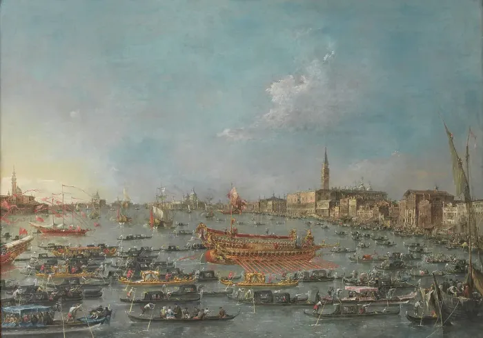 Framed Print : The Bucintoro Festival of Venice, 1780-1793. Creator: Francesco Guardi Framed Print : The Bucintoro Festival of Venice, 1780-1793. Creator: Francesco Guardi