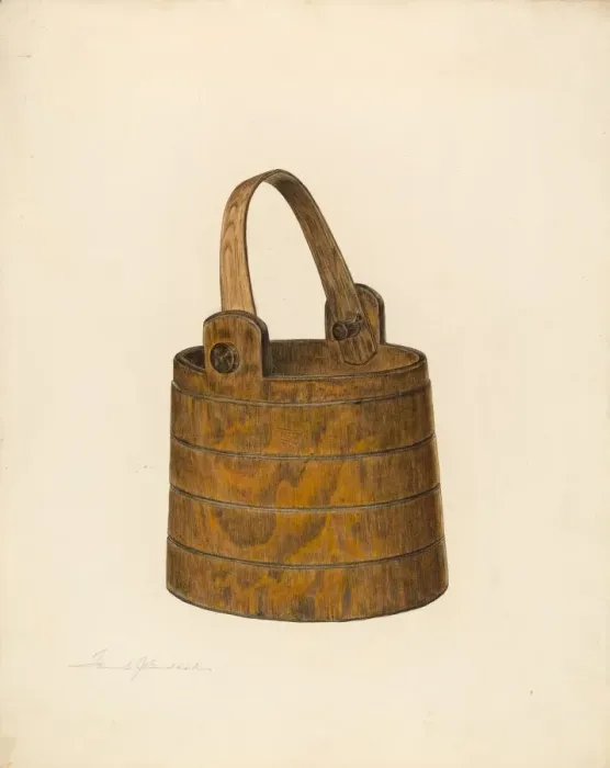 Framed Print : Bucket, c. 1940. Creator: Frank Budash Framed Print : Bucket, c. 1940. Creator: Frank Budash