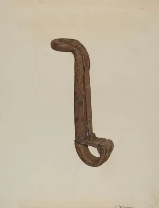 Framed Print : Bucket Hooks, c. 1938. Creator: Paul Poffinbarger Framed Print : Bucket Hooks, c. 1938. Creator: Paul Poffinbarger