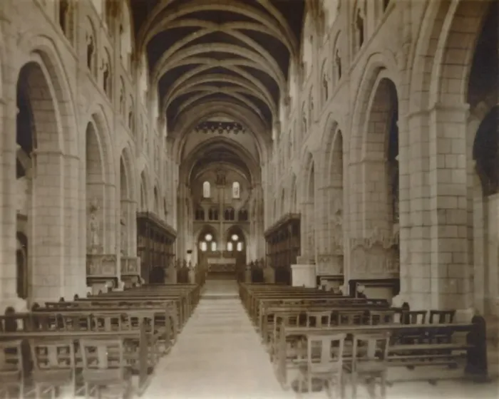 Framed Print : Buckfast Abbey Church, (Interior), late 19th-early 20th century Framed Print : Buckfast Abbey Church, (Interior), late 19th-early 20th century