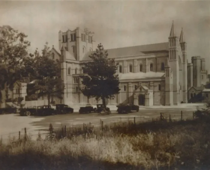 Framed Print : Buckfast Abbey Church, (North View), late 19th-early 20th century Framed Print : Buckfast Abbey Church, (North View), late 19th-early 20th century