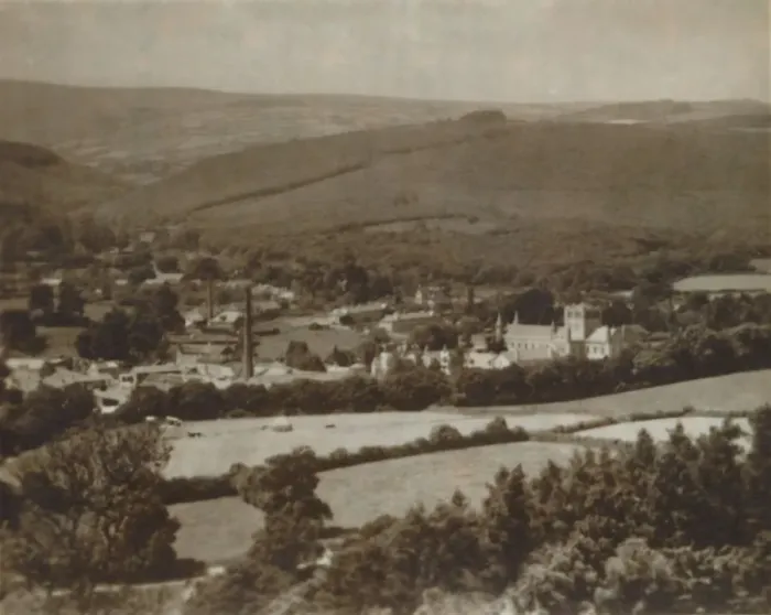 Framed Print : Buckfast Abbey and Dartmoor, late 19th-early 20th century Framed Print : Buckfast Abbey and Dartmoor, late 19th-early 20th century