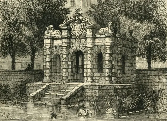 Framed Print : Buckingham Gate in 1830, (1881). Creator: Unknown Framed Print : Buckingham Gate in 1830, (1881). Creator: Unknown