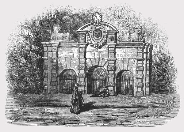 Buckingham Gate, 1872. Creator: Gustave Doré