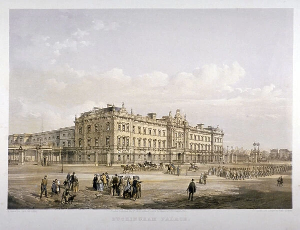 Buckingham Palace, London, 1852. Artist: E Walker
