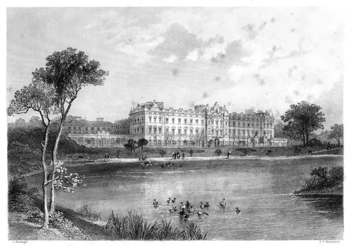 Framed Print : Buckingham Palace, London, 1899. Artist: Edward Paxman Brandard Framed Print : Buckingham Palace, London, 1899. Artist: Edward Paxman Brandard