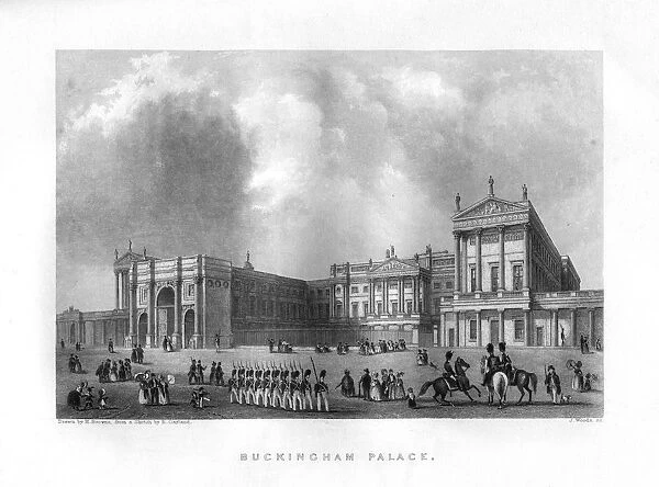 Buckingham Palace, London, 19th century. Artist: J Woods
