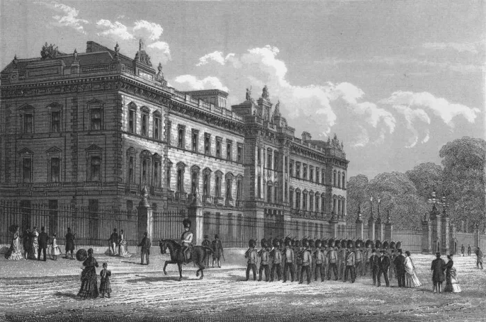 Framed Print : Buckingham Palace, London, c1850 (1878) Framed Print : Buckingham Palace, London, c1850 (1878)