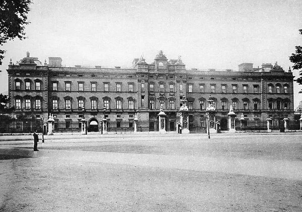 Buckingham Palace before its restoration, London, 1926-1927. Artist: King
