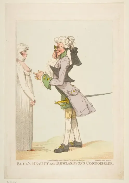 Framed Print : Bucks Beauty and Rowlandsons Connoisseur, January 1, 1800. Creator: Piercy Roberts Framed Print : Bucks Beauty and Rowlandsons Connoisseur, January 1, 1800. Creator: Piercy Roberts