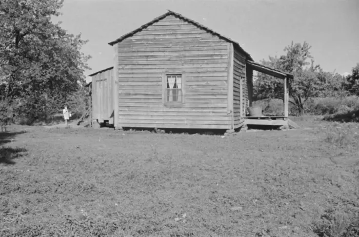 Framed Print : Bud Fields home, Hale County, Alabama, 1936. Creator: Walker Evans Framed Print : Bud Fields home, Hale County, Alabama, 1936. Creator: Walker Evans