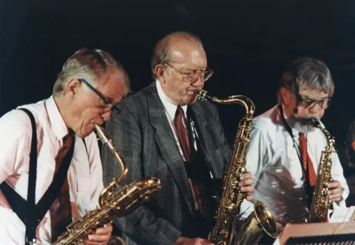 Framed Print : Bud Shank, UK tour, 1995. Creator: Brian Foskett Framed Print : Bud Shank, UK tour, 1995. Creator: Brian Foskett