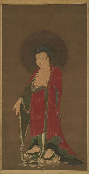 Buddha Amitabha Descending from His Pure Land, late 13th century. Creator: Unknown