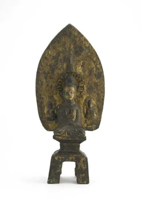 Framed Print : Buddha Mile (Maitreya), Liu Song dynasty, Dated 451. Creator: Unknown Framed Print : Buddha Mile (Maitreya), Liu Song dynasty, Dated 451. Creator: Unknown