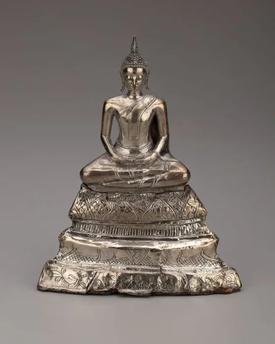 Framed Print : Buddha Seated in Meditation, 19th century. Creator: Unknown Framed Print : Buddha Seated in Meditation, 19th century. Creator: Unknown