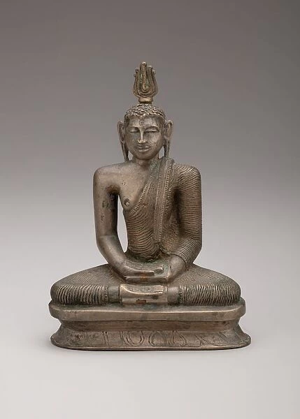 Buddha Seated in Meditation (Dhyanamudra), Kandyan period, 18th century. Creator: Unknown