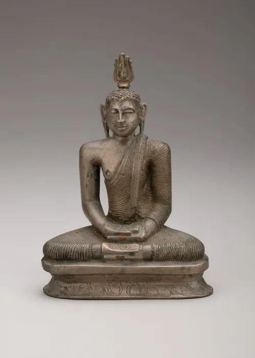 Framed Print : Buddha Seated in Meditation (Dhyanamudra), Kandyan period, 18th century. Creator: Unknown Framed Print : Buddha Seated in Meditation (Dhyanamudra), Kandyan period, 18th century. Creator: Unknown