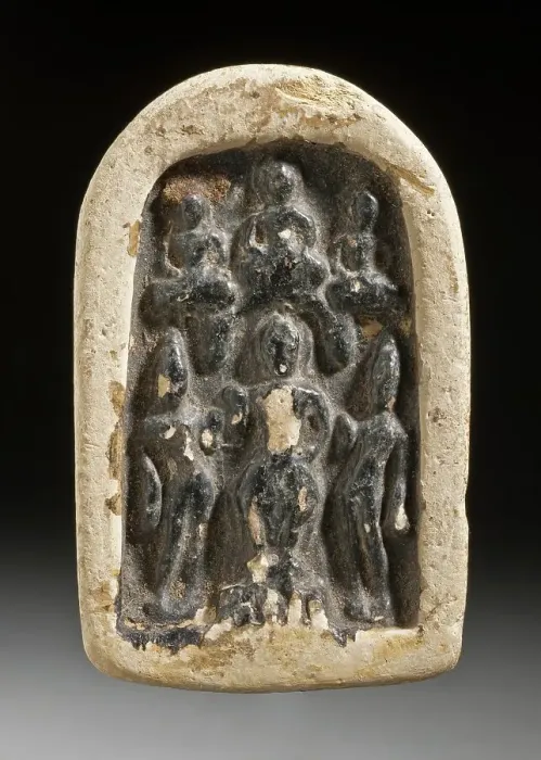 Framed Print : Buddha Shakyamuni with Attendants, 7th century. Creator: Unknown Framed Print : Buddha Shakyamuni with Attendants, 7th century. Creator: Unknown