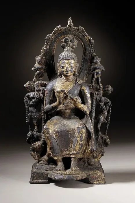 Framed Print : Buddha Shakyamuni or the Bodhisattva Maitreya, early 8th century. Creator: Unknown Framed Print : Buddha Shakyamuni or the Bodhisattva Maitreya, early 8th century. Creator: Unknown