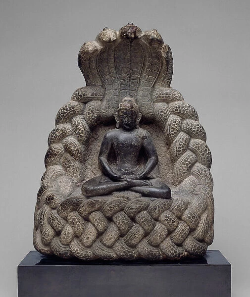 Buddha Sheltered by the Serpent King Muchalinda, 11th  /  12th century. Creator: Unknown