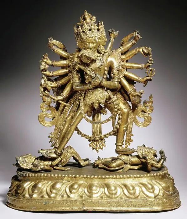 Framed Print : The Buddhist Deities Chakrasamvara and Vajravarahi, 1759. Creator: Unknown Framed Print : The Buddhist Deities Chakrasamvara and Vajravarahi, 1759. Creator: Unknown