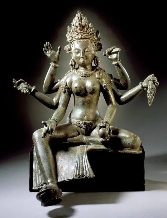 Framed Print : The Buddhist Goddess Vasudhara, c.late 12th-early 13th century. Creator: Unknown Framed Print : The Buddhist Goddess Vasudhara, c.late 12th-early 13th century. Creator: Unknown