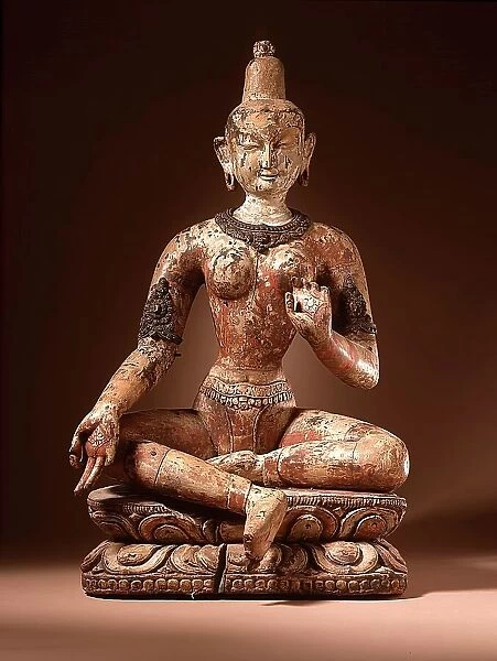 The Buddhist Goddess Victorious Wisdom Tara (Jina-Prajna Tara), c.15th century. Creator: Unknown